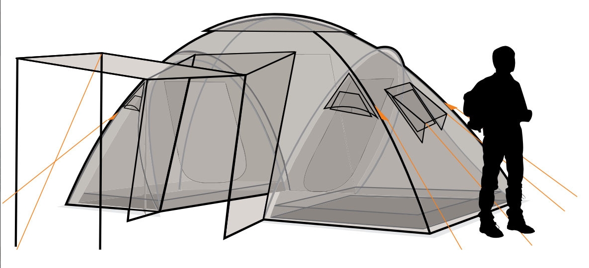 Аренда: Палатка туристическая 4-х местная (2022 г.)